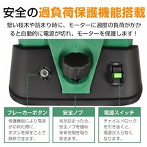 1円 ガーデンシュレッダー 粉砕機 家庭用 静音 カッター式 電動粉砕機 シュレッダー 枝 ウッドチッパー 枝葉処理 粉砕 収集バッグ 50Lny604_画像7