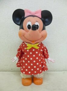 9450●昭和レトロ ディズニー ミニーマウス フィギュア ソフビ人形 ●