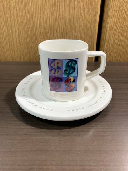 ▼アンディウォーホル≪カップ&ソーサー　1客≫陶器製　ドルモチーフAndy Warhol