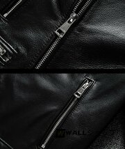 レザージャケット メンズ　バイクジャケット　高級　牛革　本革　格好良い　革ジャン 黒 S～4XL選択_画像7