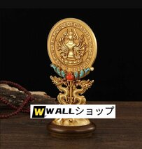 「密教法具 寺院用仏具」極上品 準提鏡 准胝観音 仏具 仏教芸術品 高さ20cm_画像2