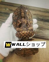 「密教法具 寺院用仏具」極上品 虚空蔵菩薩坐像 仏像 仏教工芸品 銅製 磨き仕上げ 高さ15cm_画像3