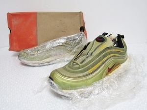 99年製 1999 VTG NIKE AIR MAX 97 FW SC ORIGINAL METALLICK GOLD OG 604107-761 US10.5 ナイキ エアマックス オリジナル ビンテージ 加水