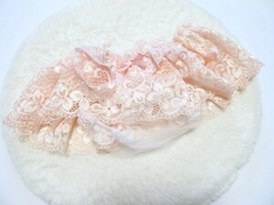 ★４３５★スケみえ ピンク レース スカートチュール パンティ ロリータ ハンドメイド スキャンティ ショーツ インゴム パンツ M レトロ★