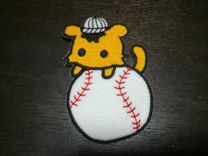 プロ野球応援グッズ（阪神用）/かわいいとらと野球ボールワッペンXL/野球帽子・野球シーズン トラ 虎 寅