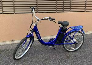 展示車　モペット版 折りたたみ型電動自転車 E-BIKE24 24インチ　青