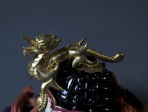 名工 甲冑師 加藤一冑 作 源義家 「大円山星兜」 戦国武将 ミニ兜 ミニチュア兜 兜飾り 五月人形 端午の節句_画像5