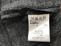 1730【　49　Av　JUNKO　SHIMADA　】　毛100％　丸襟ソフトジャケット　　サイズ：38　　色：グレー_画像6