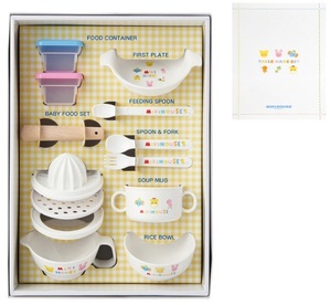  быстрое решение![ Miki House ] детская смесь . удобный стол одежда комплект ( посуда комплект )[ в коробке ]mikihouse празднование рождения подарок 