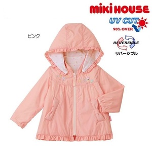 即決です！【ミキハウス】新品未使用♪mikihouse 90cm 85cm～95cm リバーシブルジャンパー コート 子供服 キッズ 女の子 おでかけ ピンク