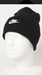 [NIKE] Nike U BEANIE UTILITY Beanie вязаная шапка DJ6224 010BLACK/WHITE бесплатная доставка 
