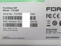 Ω XY 14310# 保証有 Fortinet【 FG-60F 】FortiGate-60F UTM FW：v6.4.13 ライセンス26年01月01日迄 領収書発行可_画像5