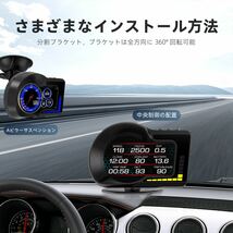 スピードメーター　タコメーター　追加メーター ヘッドアップディスプレイ GPS/OBD2モード対応　　色切替可能　新品　高品質　匿名配送_画像6