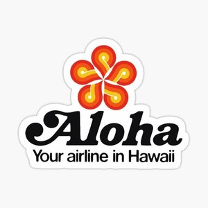 レトロステッカー　ALOHA AIR