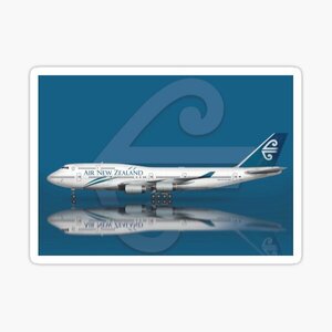 レトロステッカー　Air New Zealand 747-419 Clasic Livery