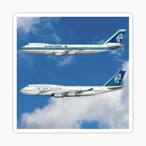 レトロステッカー　 2 Air New Zealand 747 Jets in Clasic Livery