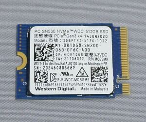 SanDisk SN530 512GB　NVMe M.2 2230 SSD PCIe　SDBPTPZ-512G