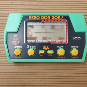 【作動OK】LCDゲーム　ネコドンドン！　ゲームウォッチ　液晶ゲーム