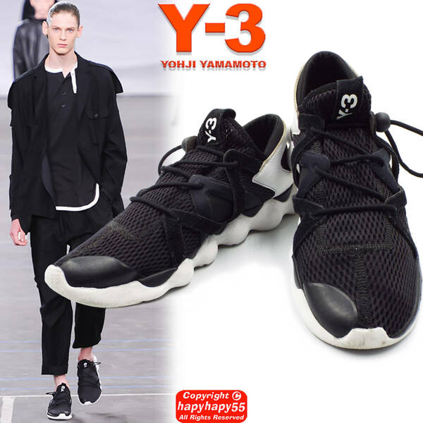 定価4.9万■Y-3 KYUJO LOW スニーカー◆ワイスリー ヨウジヤマモト アディダス コラボ ハイテク パリコレ コレクションライン SNEAKER WARS