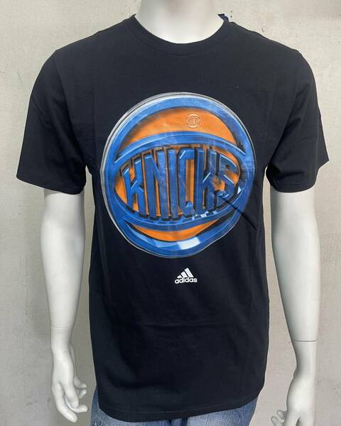 adidas メンズ 半袖Tシャツ NBA NEW YORK KNICKS ブラック M