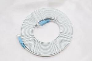 [ZA478]LAN cable flat cable CAT 5E FLAT CABLE ROHS 4.5m unused storage goods [ postage nationwide equal 185 jpy ]
