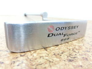 ♪ODYSSEY オデッセイ DUAL FORCE 668 デュアルフォース ロングネック パター 34インチ 純正スチールシャフト 中古品♪T1381