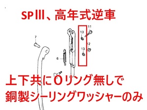 スーパーホークⅢホーク系用 テンショナー シーリングワッシャーセット（CB400T CB400N バブ ホーク2 HAWKⅡ CB250T CB250N CM450 CB450）