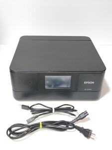 【美品】EPSON EP-879AB エプソン インクジェット複合機 プリンター カラリオ Wi-Fi USB スマートフォン対応 自動両面印刷対応 有線LAN