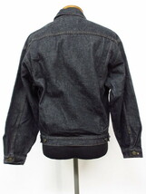 t2008　極美品　ヴィンテージ　ボブソン　デニムジャケット　ブラックデニム　Ｇジャン　日本製　コットン　サイズ170　男女兼用　BOBSON_画像3