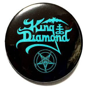 デカ缶バッジ 58mm KING DIAMOND キングダイアモンド Mercyful Fate HEAVY METAL Black デンマーク