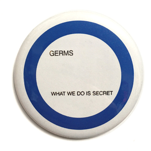 デカ缶バッジ 58mm GERMS ジャームス ( GI ) what we do is secret Darby Crash PUNK Hardcore LA Joan Jett