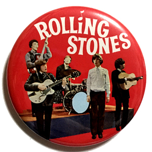 デカ缶バッジ The Rolling Stones ローリングストーンズ Mick Jagger keith Richards Charley Watts Ron Wood Brian Jones