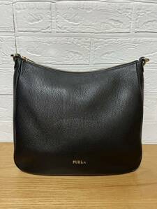 FURLA フルラ ワンハンドル　ショルダーバッグ 牛革　黒 本革　バック