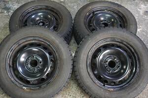 即決 フィアット ５００ 純正 スチール 14in 5.5J +35 PCD98 FIAT パンダ 175/65R14 グッドイヤー アイスナビ7 *757s