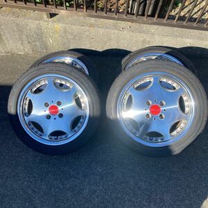 AME シャレン 15インチ 5.5J +45 165/55R15 4本セット 中古