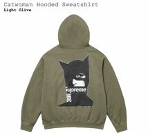 2023AW Supreme Catwoman Hooded Sweatshirt シュプリーム キャットウーマン パーカー 新品未使用 Mサイズ ライト オリーブ olive_画像1