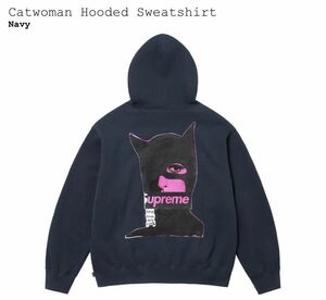 2023AW Supreme Catwoman Hooded Sweatshirt シュプリーム キャットウーマン パーカー 新品未使用 Lサイズ ネイビー Navy