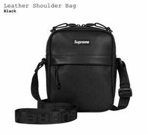 2023AW Supreme Leather Shoulder Bag シュプリーム レザー ショルダー バッグ 新品未使用 黒 ブラック black