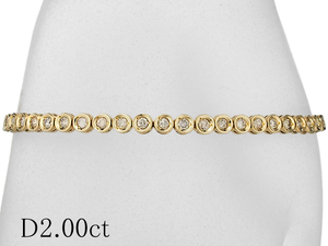  diamond /2.00ct tennis bracele K18YG