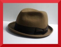 美品 カシラ CA4LA 中折れハット HAT 帽子 58.5cm ウール100％ 日本製 W5_画像1