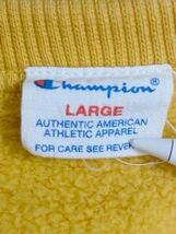 【日本サラ・リー製 ヴィンテージ】Champion College Sweat チャンピオン カレッジ スウェット ビンテージ L ヘビーウェイト イエロー_画像4