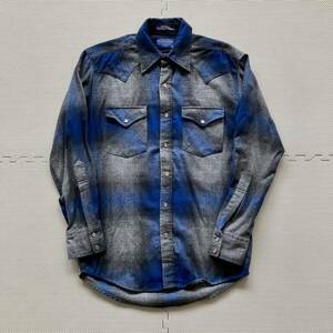 PENDLETON ペンドルトン シャドーチェック ウール ウエスタンシャツ 長袖シャツ S