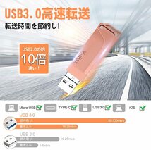 256GB USBメモリ4in1フラッシュドライブPC/iPhone対応_画像2