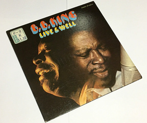 LP［B.B.キング B.B.KING／ライヴ・アンド・ウェル LIVE AND WELL］白レーベル■国内盤■局放出品