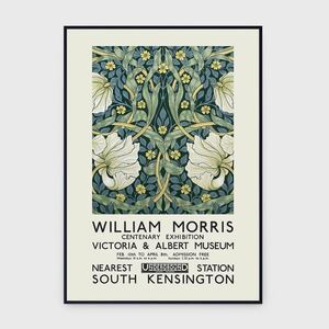 William Morris Victoria & Albert Museum London 1934 Exhibition アートポスター ビンテージポスター インテリア モダンアート フラワー