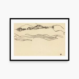 Art hand Auction Egon Schiele Expressionism Abstract Landscape Fine Art Painting Posters Vintage Art Modern Art Posters Contemporary Art, Printed materials, Poster, others