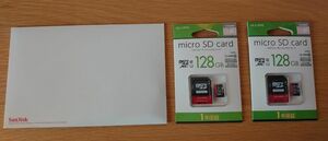 サンディスク microSD 32GB UHS-I Class10 エコパッケージ　allone 128gb×2枚