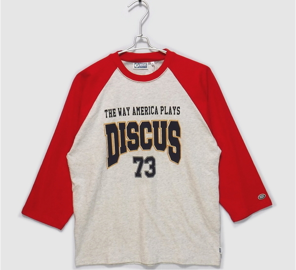 即決■★discus athletic★■ラグラン七分袖T:SIZE=M