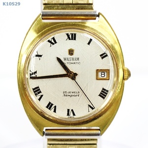 K10S29 腕時計 WALTHAM ウォルサム Newport T5A0330 25石 リューズ機能× 自動巻き 不動品 60サイズ