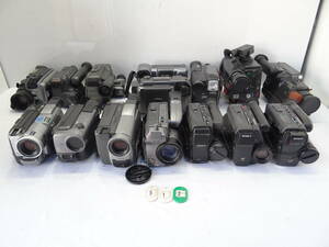 Z512D 大量 ビデオ15台 Sony/Victor/SHARP/Panasonic/日立 Sony DCR-TRV310/CCD-TR1000/TRV20/TR45/TR55/TR75 他 ジャンク まとめ売り　